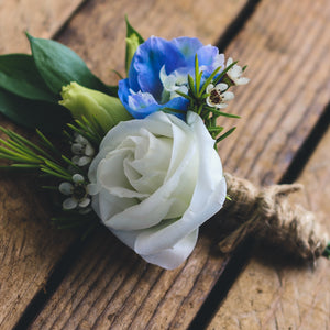 Prom Corsages- Blue & White